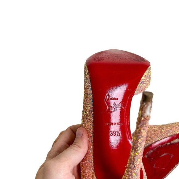 Christian Louboutin Pink Glitter Heels - Picture 11 of 15